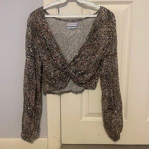 Crop cheetah print top, Urban Outfitters, worn twice